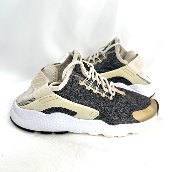 Nike Air Huarache Run Ultra SE Women Size 8 Orewood Gray Gold Shoe Sneaker - Picture 6 of 9